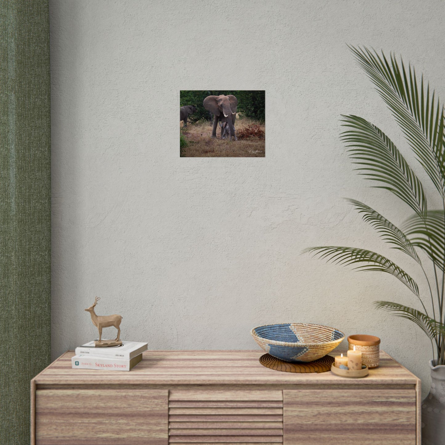 Rolled Posters - Elephant and Baby 14″ x 11″ (Horizontal) Semi Glossy