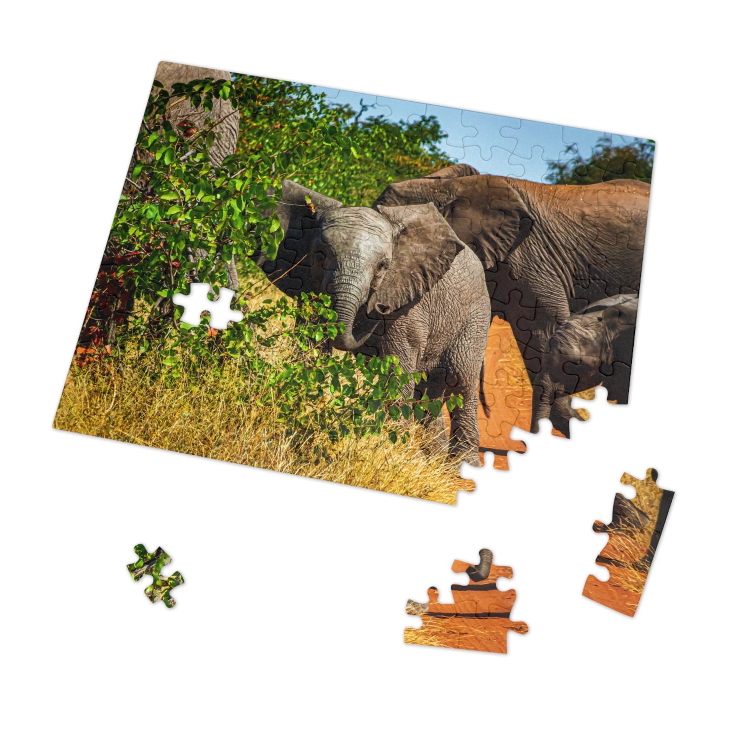 Young Elephant Jigsaw Puzzle with Tin