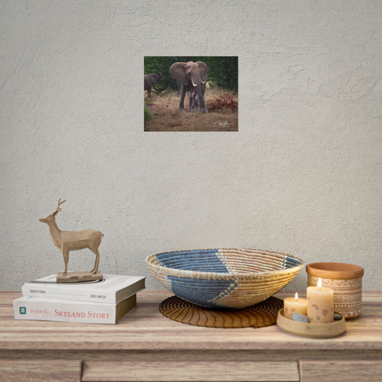 Rolled Posters - Elephant and Baby 10″ x 8″ (Horizontal) Matte