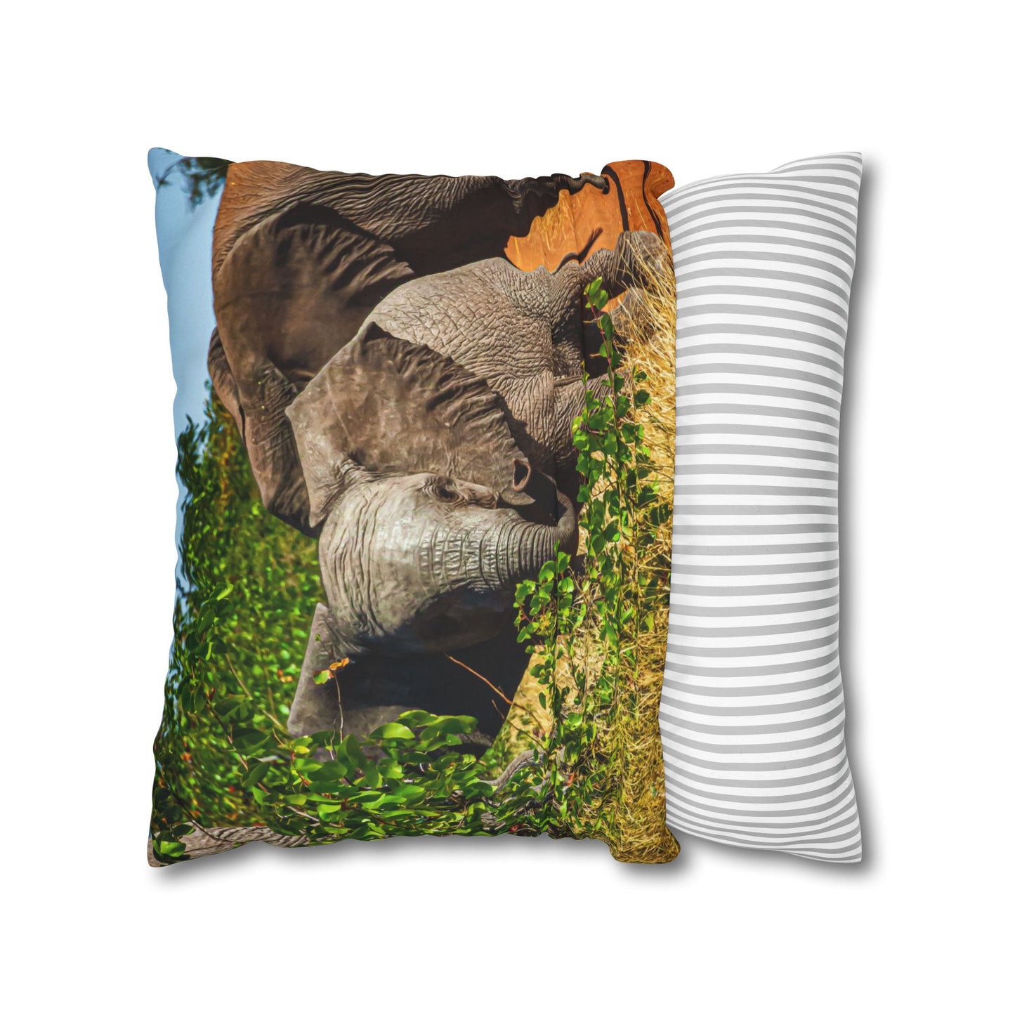 Poly Canvas Pillowcase - Young Elephant