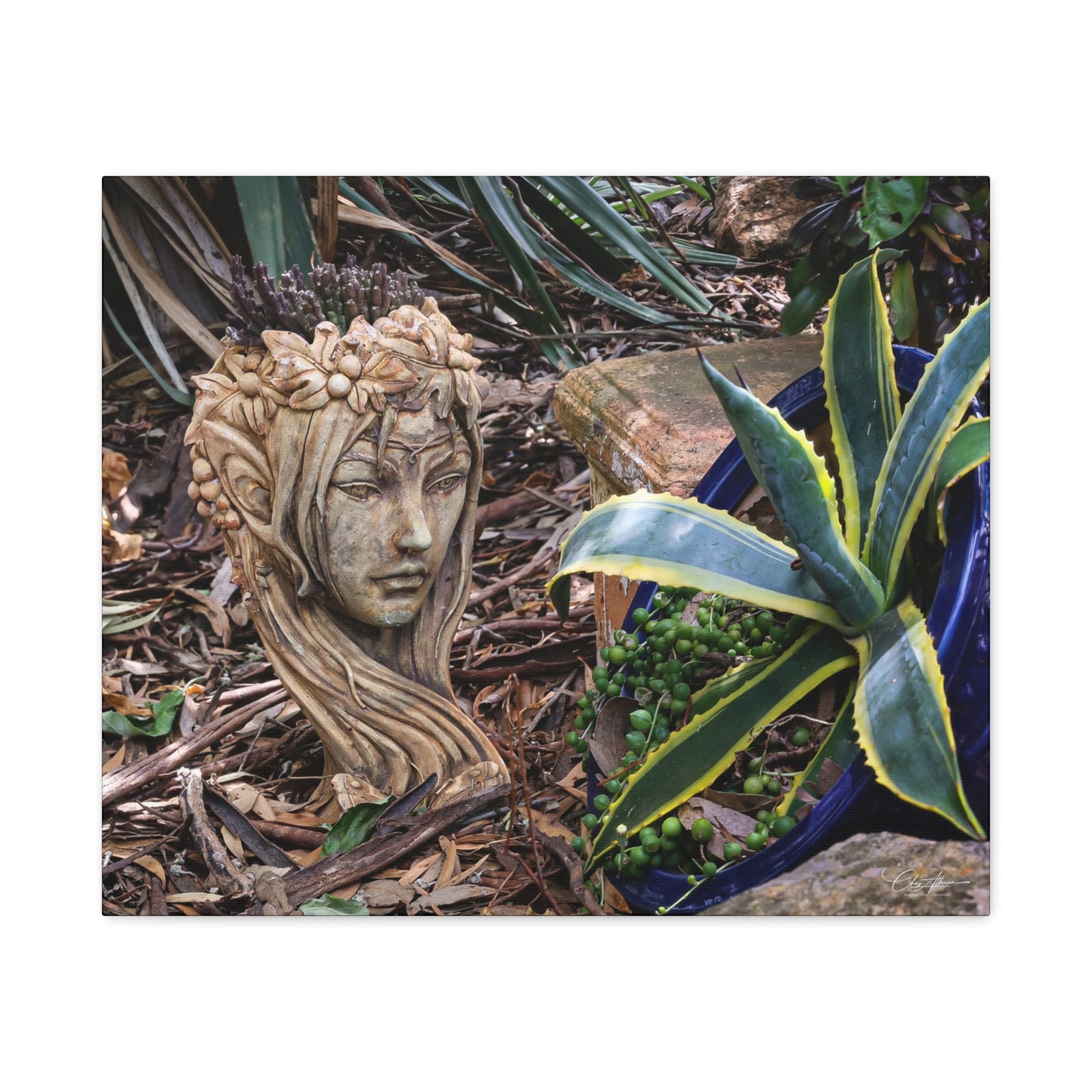 Matte Canvas, Stretched, 1.25" - Elven Lady Statue 24" x 20" (Horizontal) 1.25"