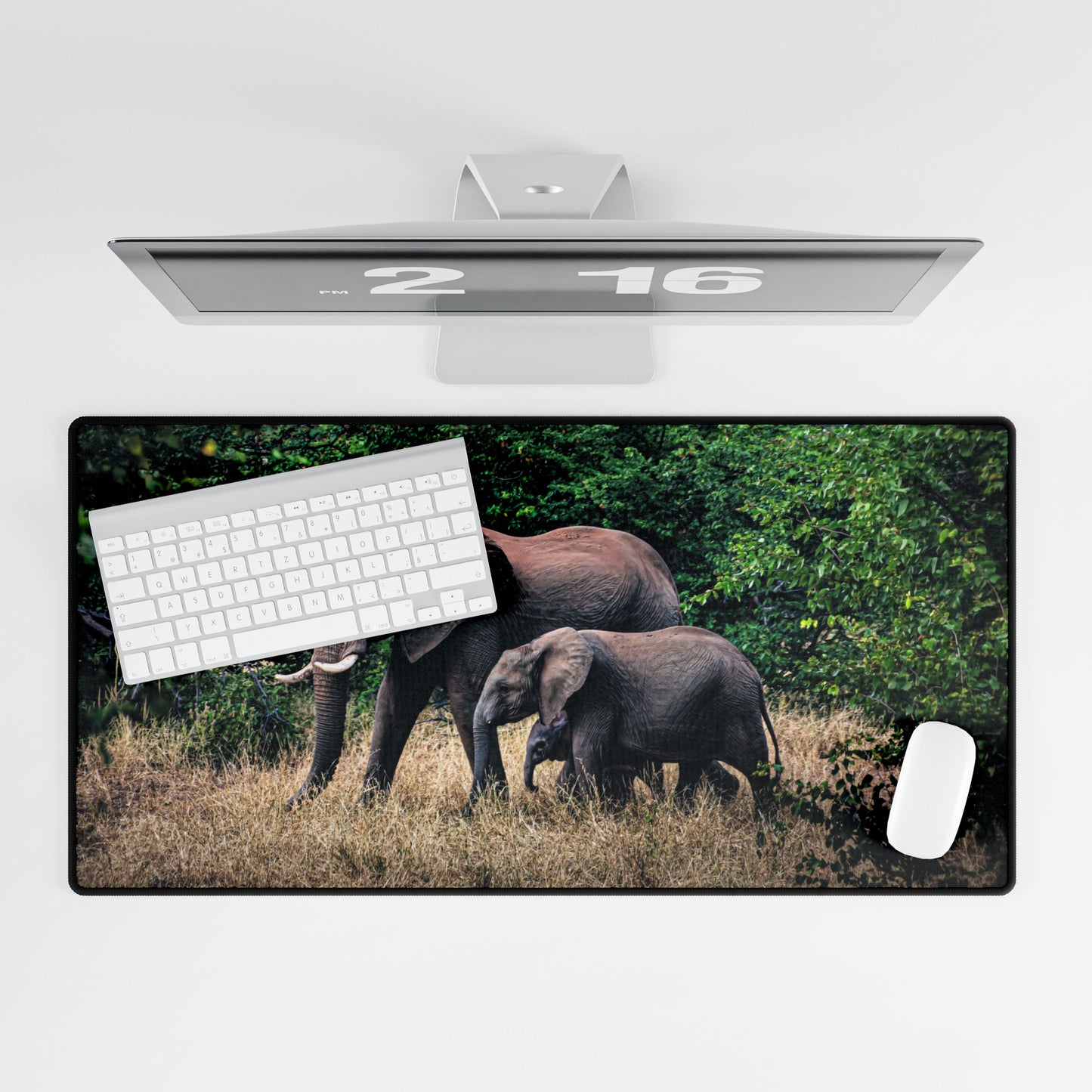 Elephant Family Desk Mat