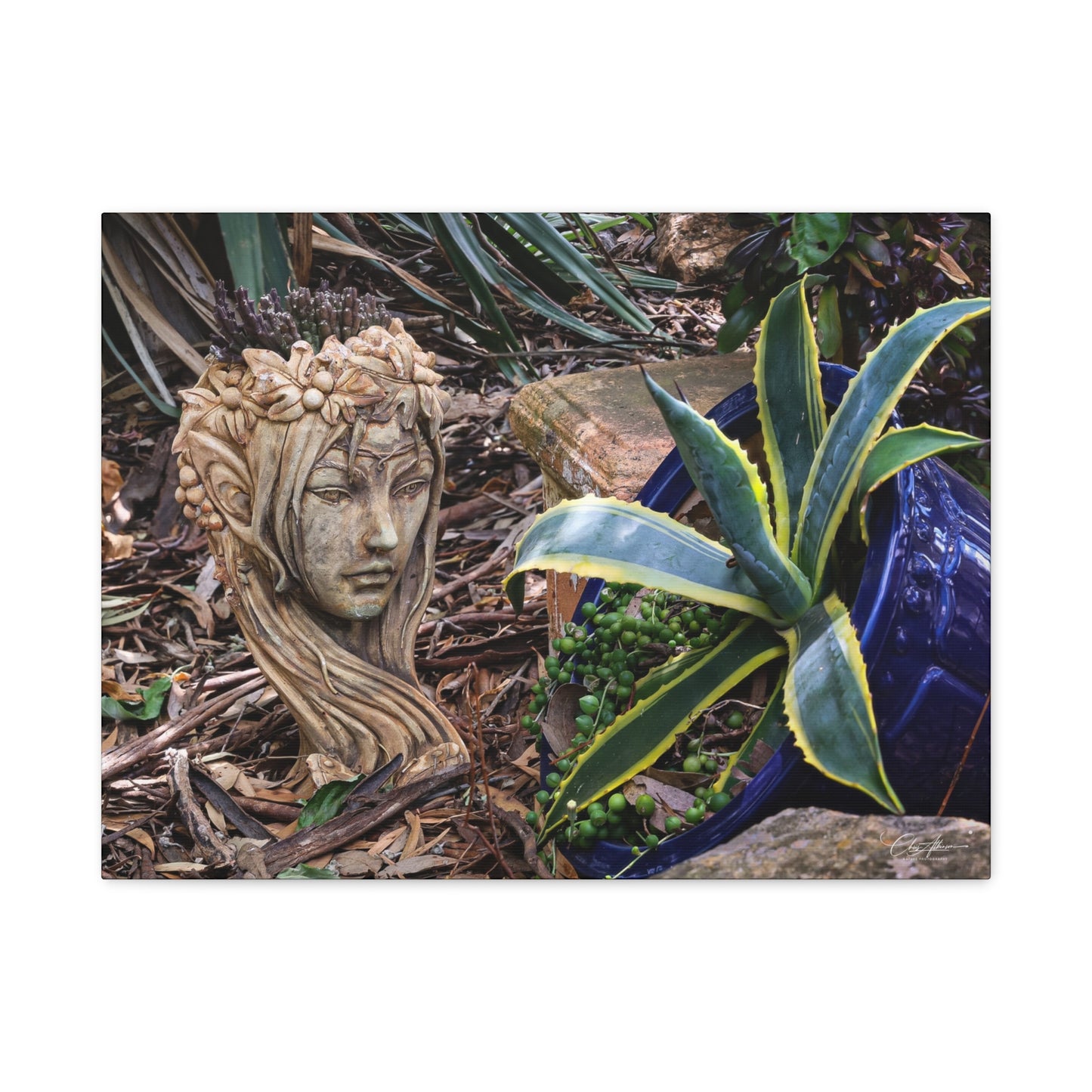 Matte Canvas, Stretched, 1.25" - Elven Lady Statue 24″ x 18″ (Horizontal) 1.25"