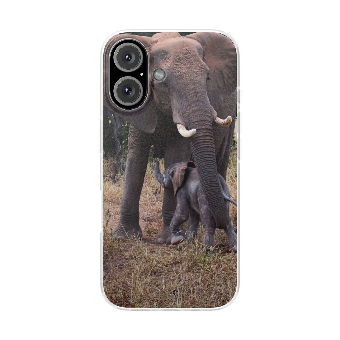 Flexi Cases - Elephant and Baby iPhone 16