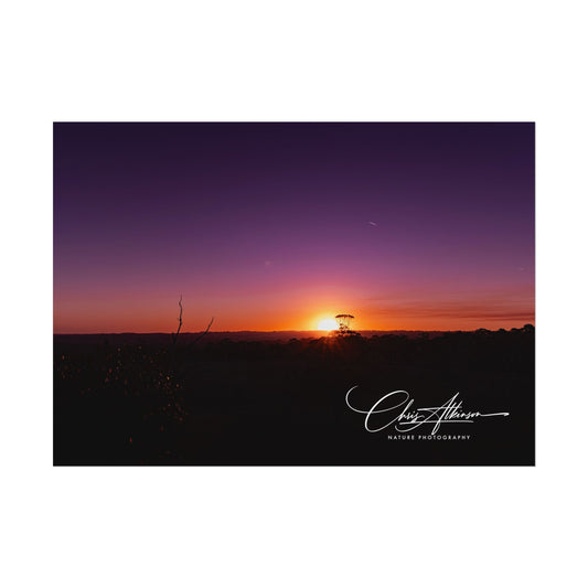 Rolled Posters - Purple Sunset 7" x 5" (Horizontal) Fine Art