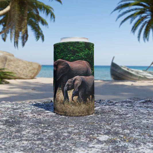 Stubby Holder - Elephant Family