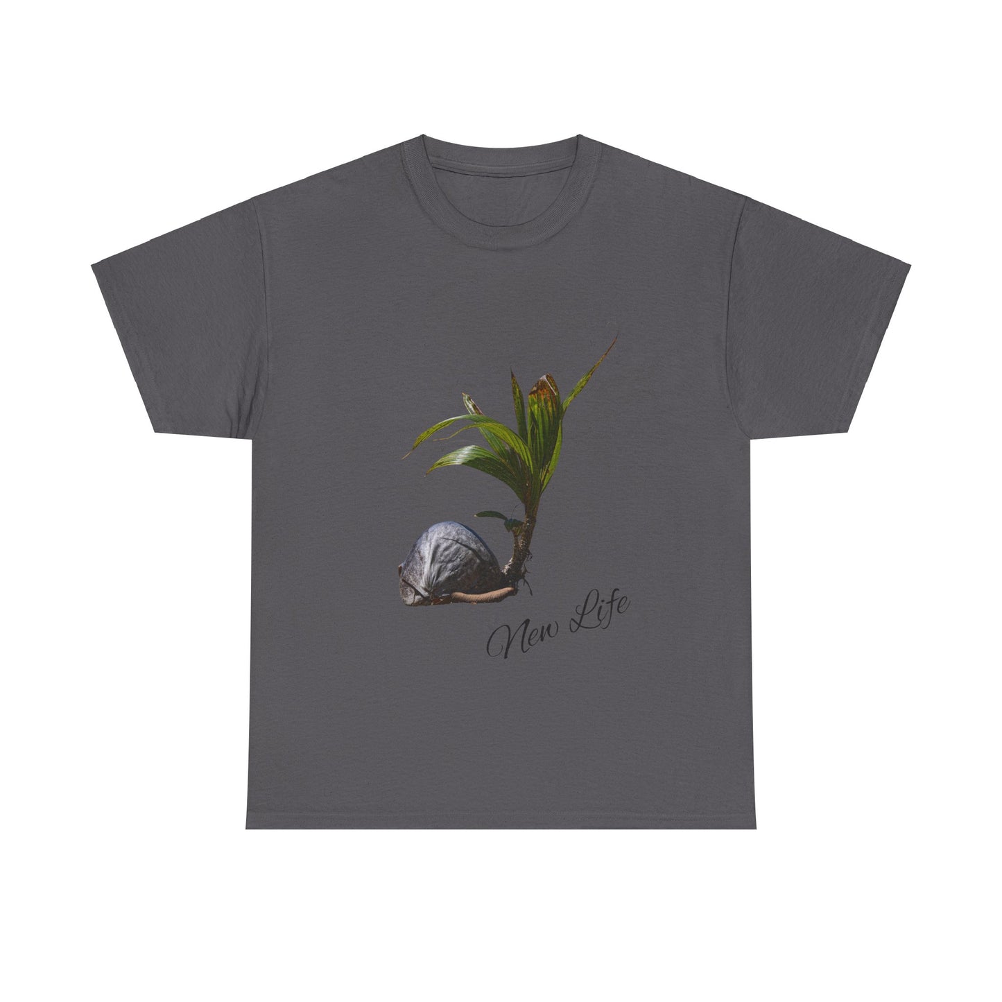 New Life Coconut Tee Charcoal