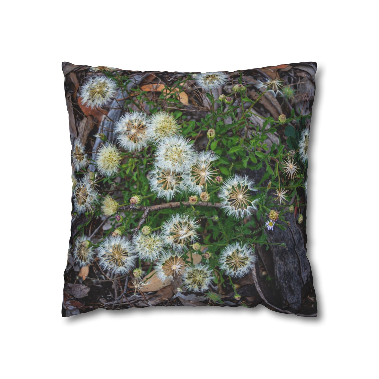 Poly Canvas Pillowcase - Australian Wildflowers 18" × 18"