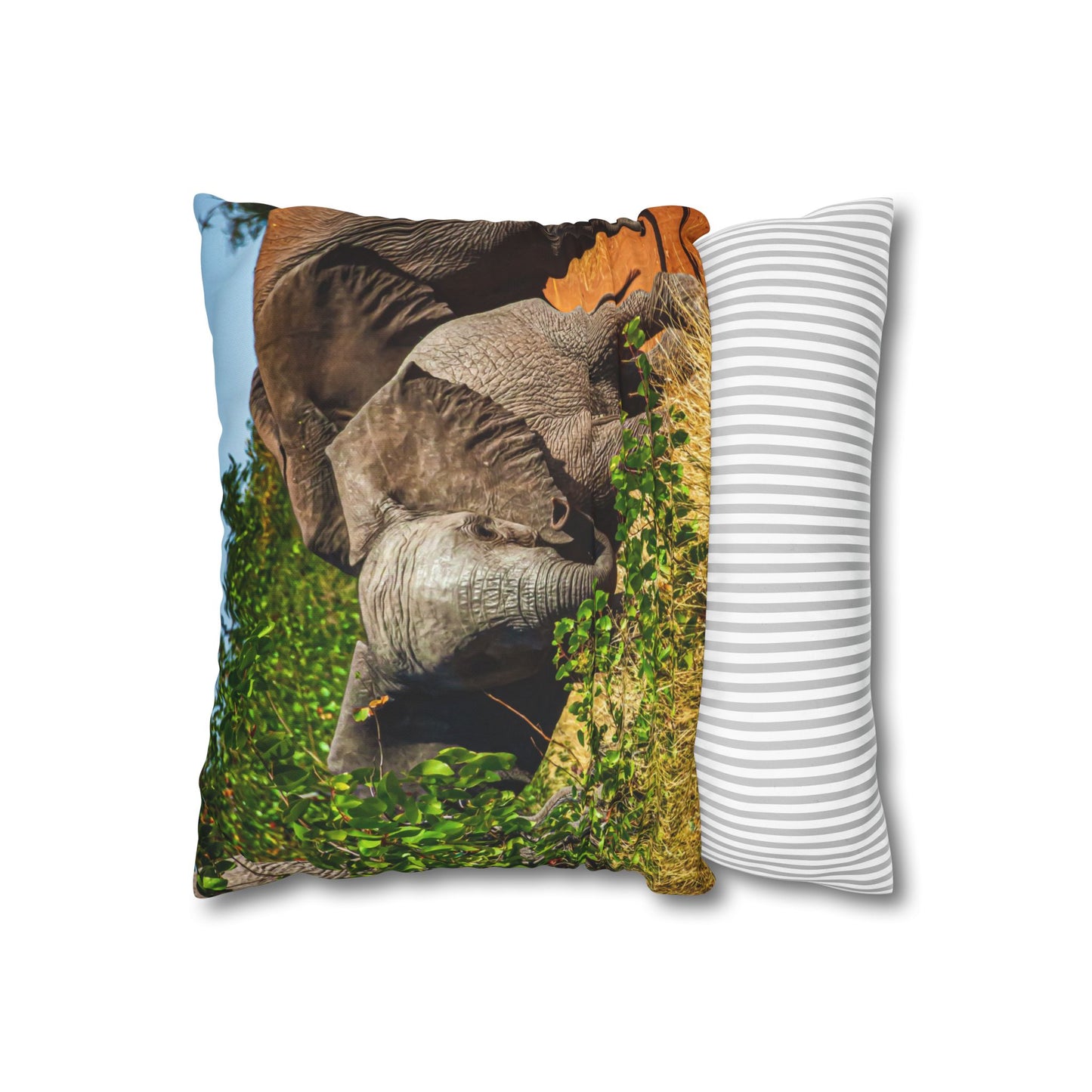 Poly Canvas Pillowcase - Young Elephant