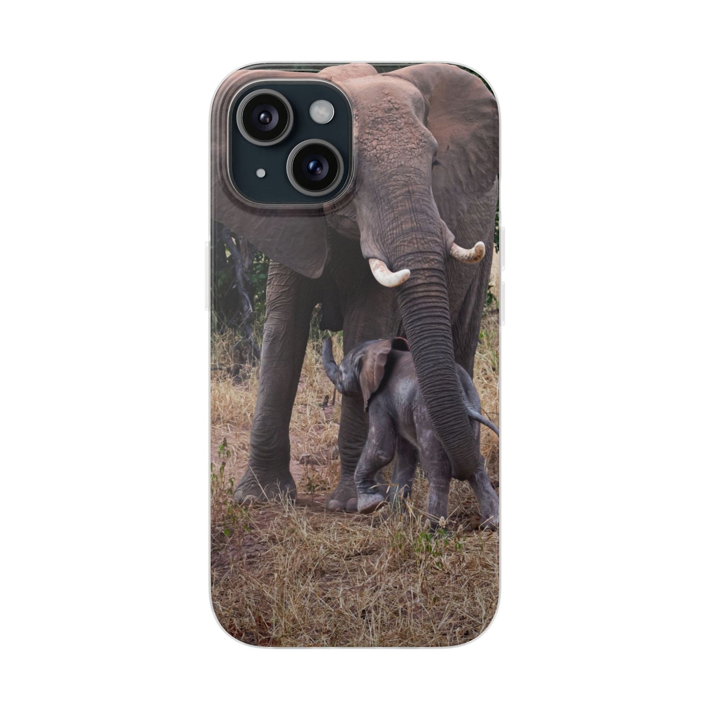 Flexi Cases - Elephant and Baby iPhone 15