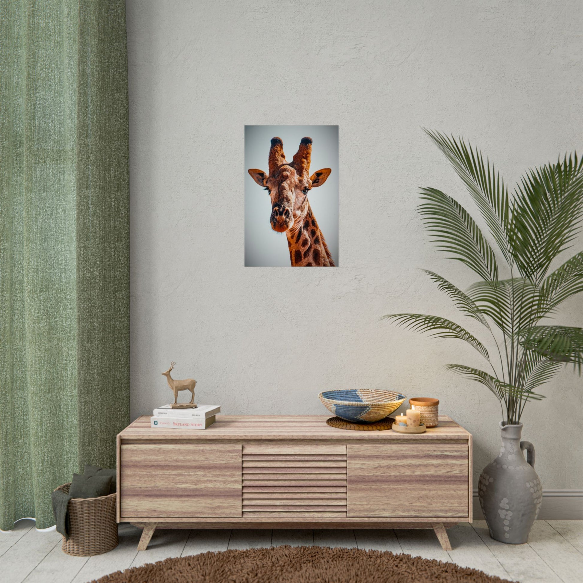 Portrait of Giraffe Poster