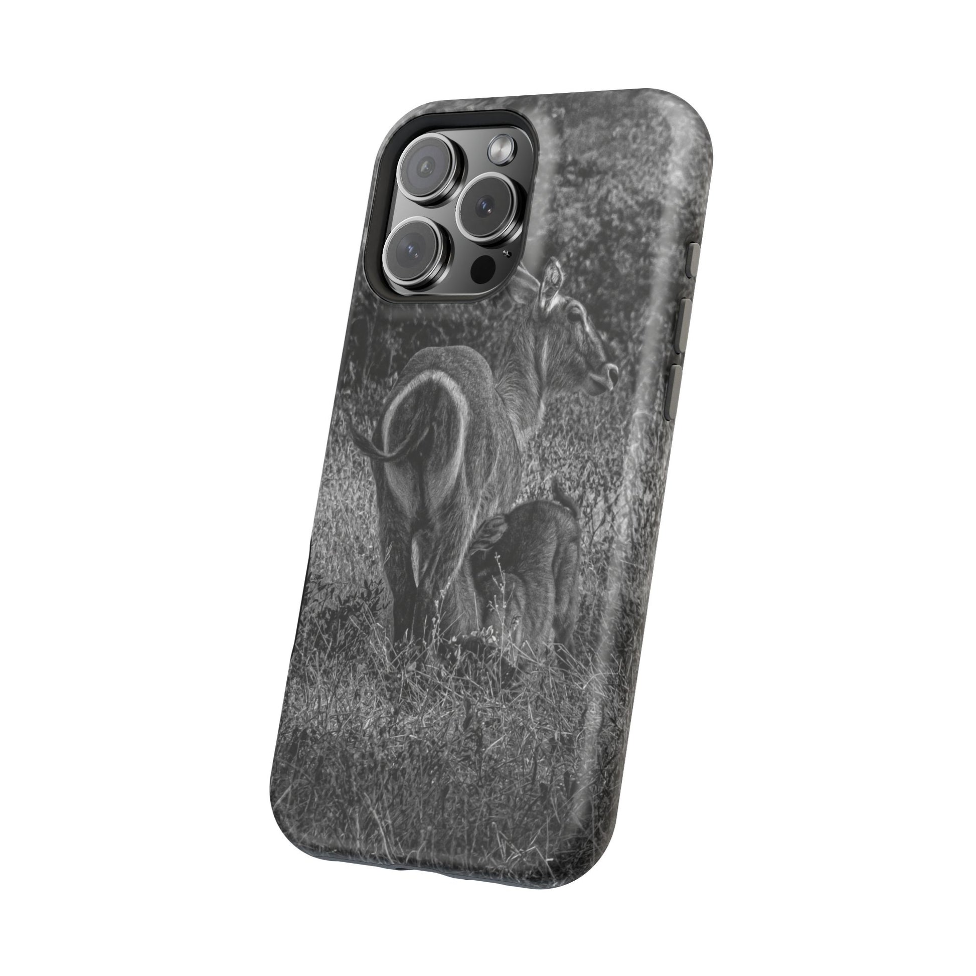 Waterbuck Baby Animal Phone Case - Magsafe B&W