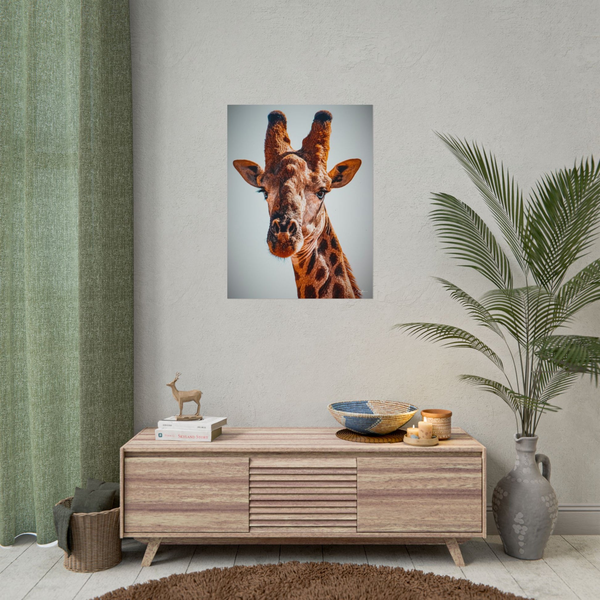 Portrait of Giraffe Poster