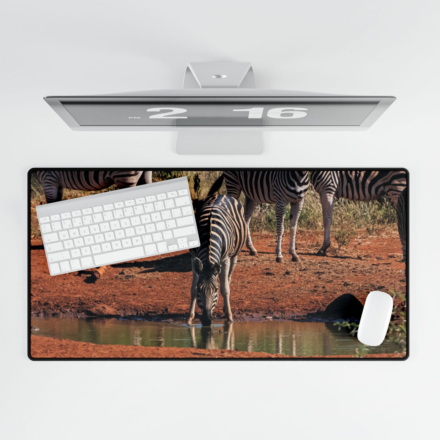 Desk Mats - Zebra at Waterhole