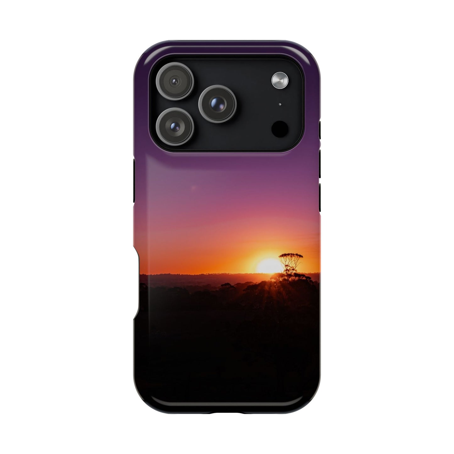 Magsafe® Compatible Tough Cases - Purple Sunset iPhone 17 Pro Glossy