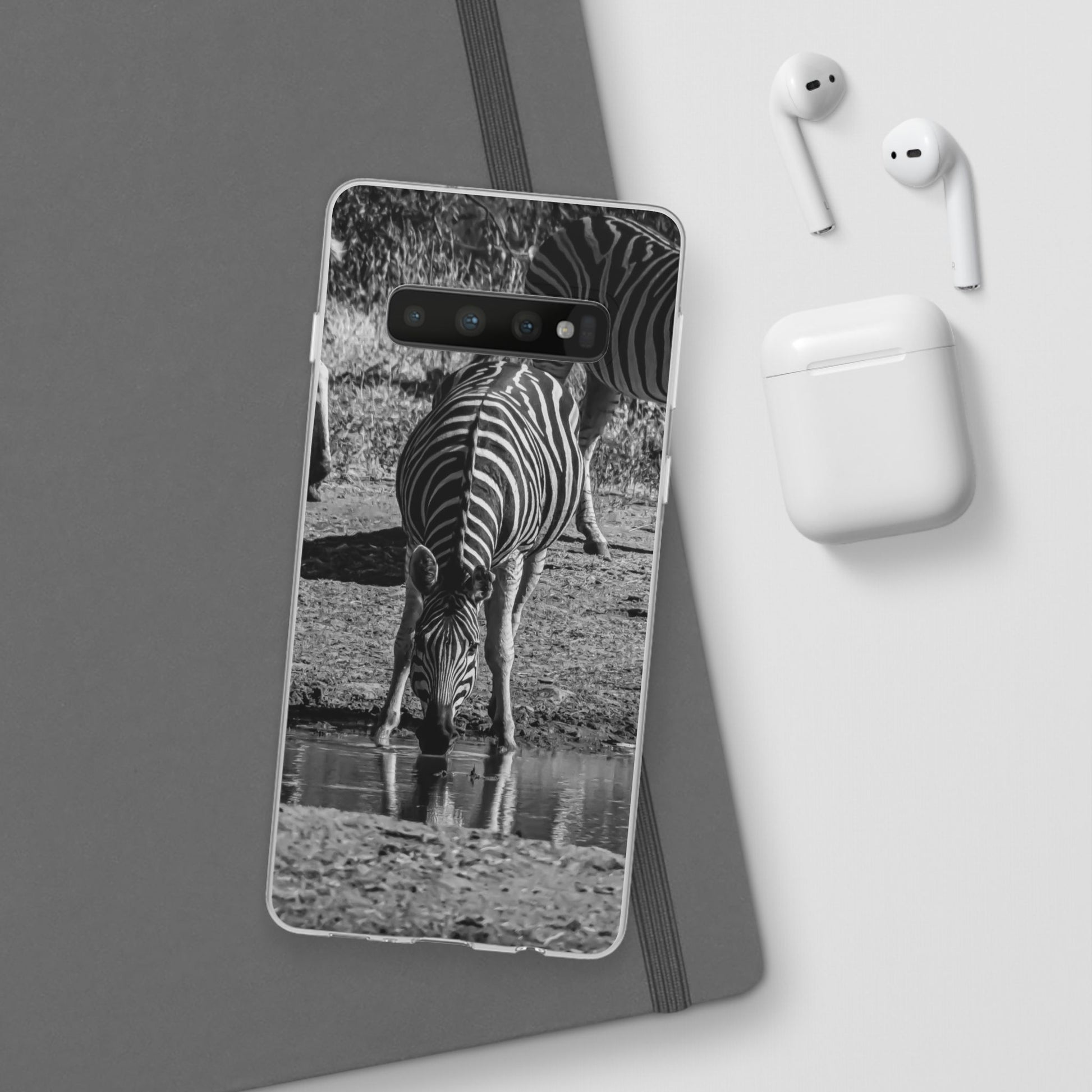 Flexible Zebra Phone Case B&W