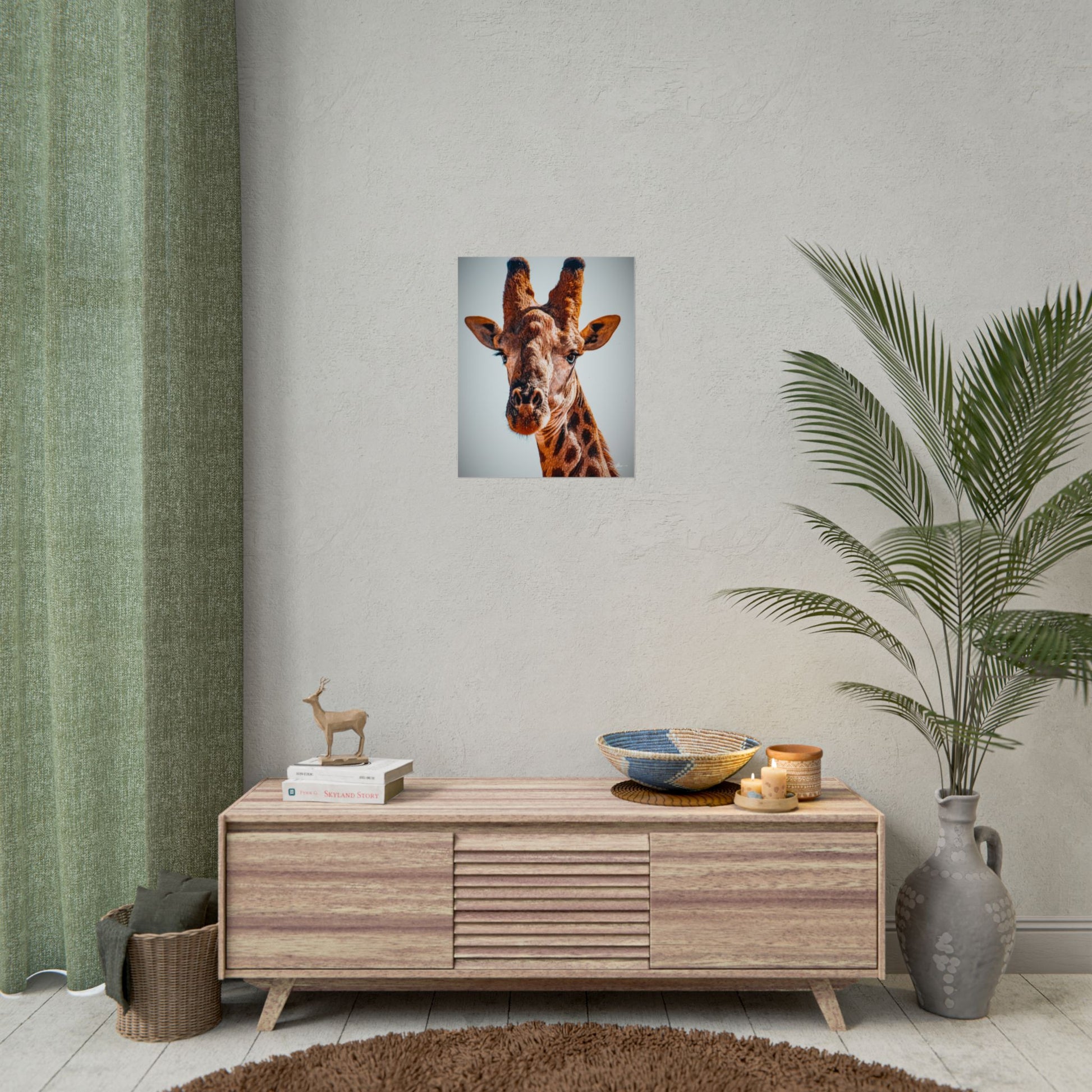 Portrait of Giraffe Poster