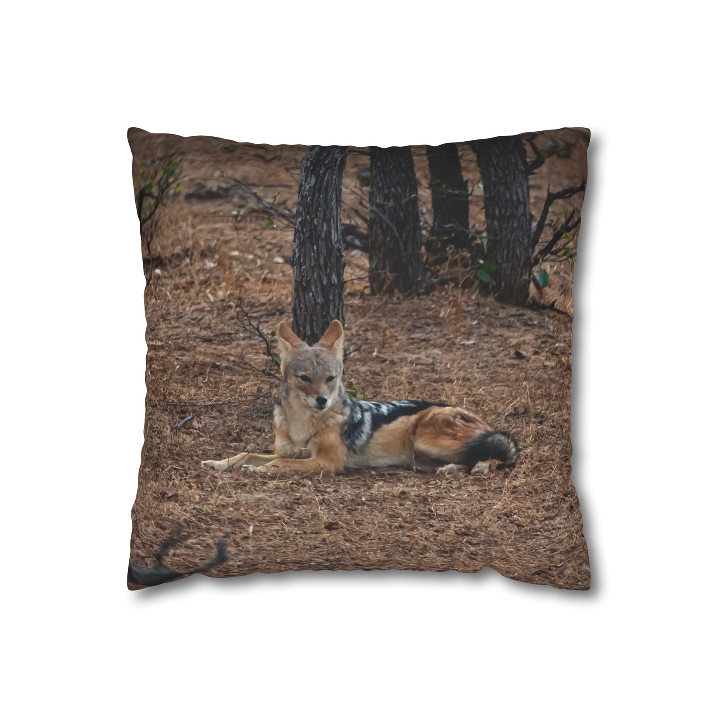 Poly Canvas Pillowcase - Jackal 16" × 16"