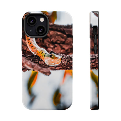 Magsafe® Compatible Tough Cases - Spotted Bush Snake iPhone 13 Mini Glossy