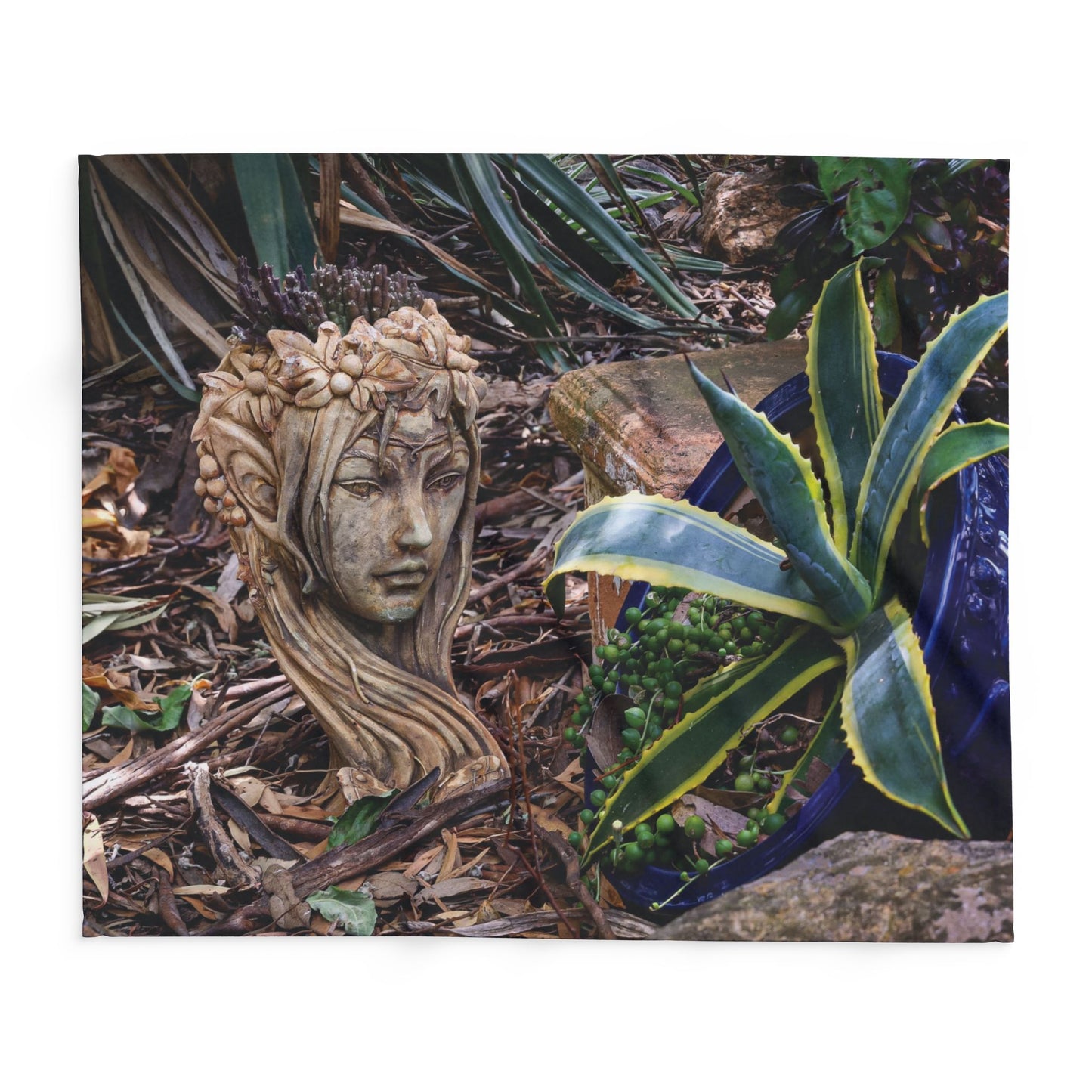 Arctic Fleece Blanket - Elven Lady Statue