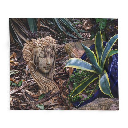 Arctic Fleece Blanket - Elven Lady Statue