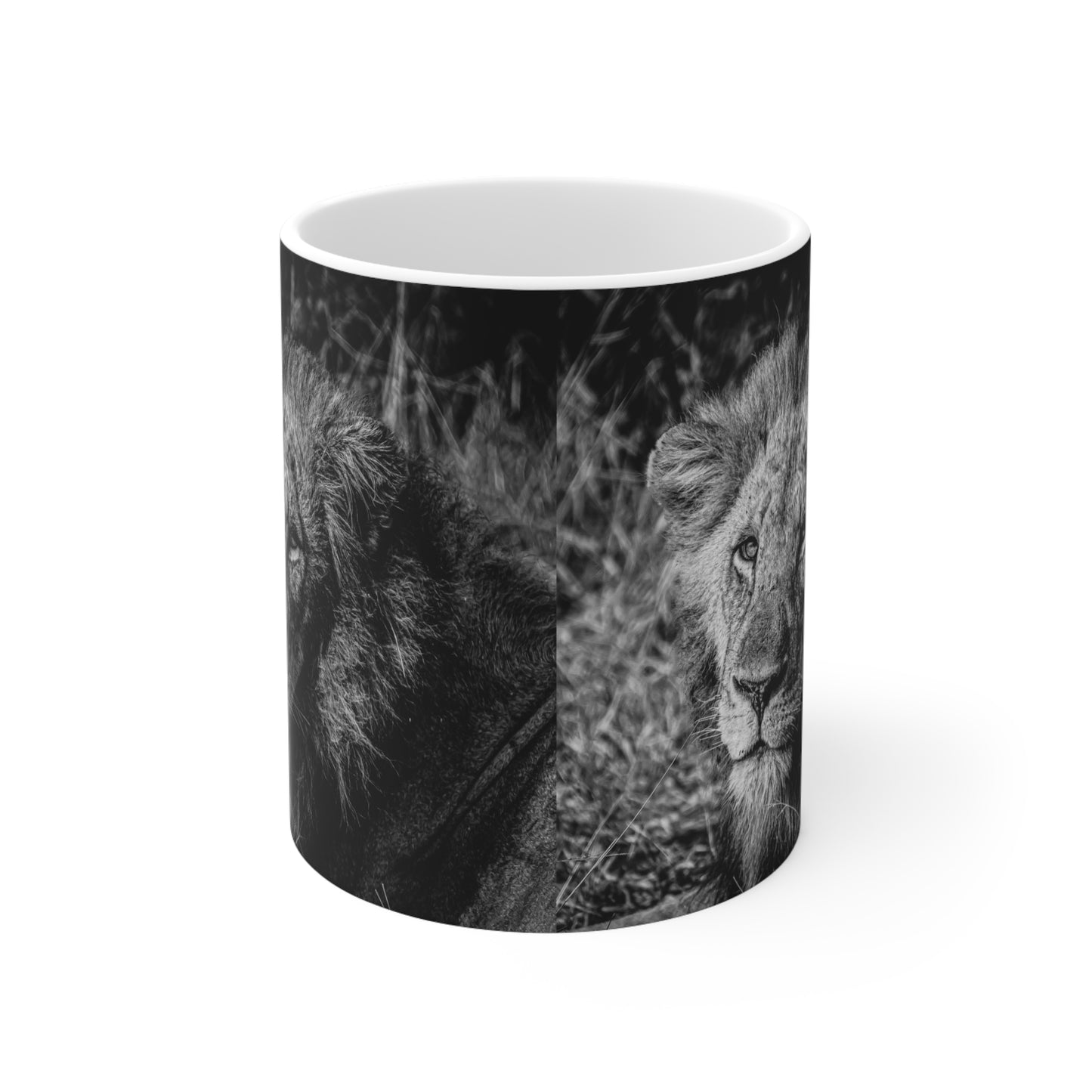 Old Lion Mug B&W