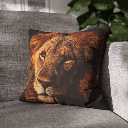 Poly Canvas Pillowcase - Old Lion