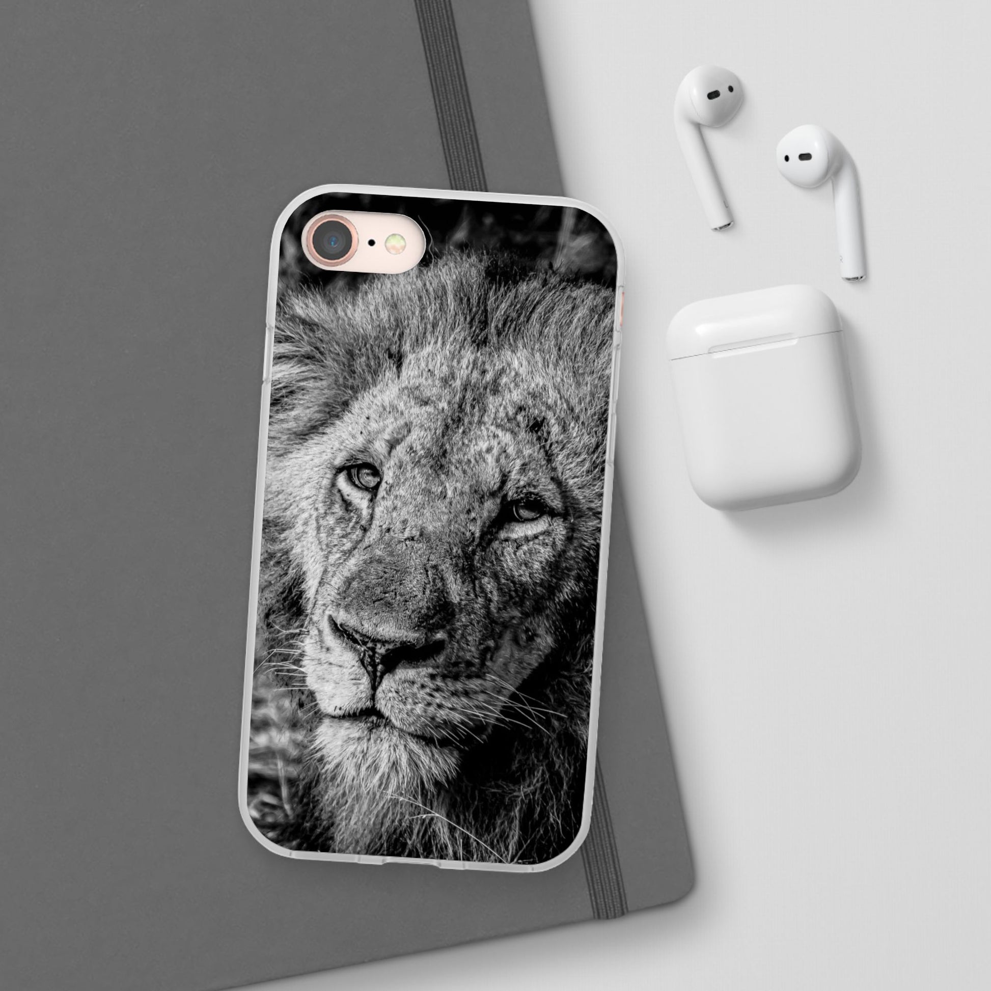 Flexible Lion Phone Cases B&W