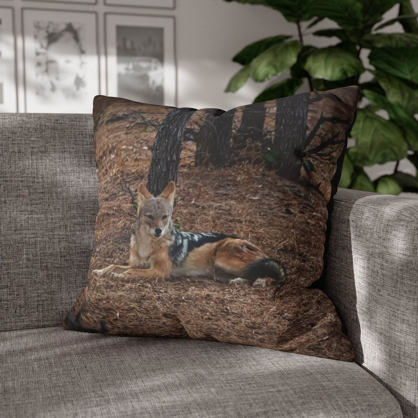 Poly Canvas Pillowcase - Jackal