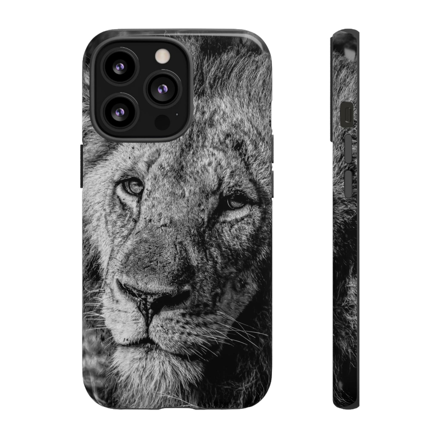 Tough Case - Old Lion B&W iPhone 13 Pro Glossy