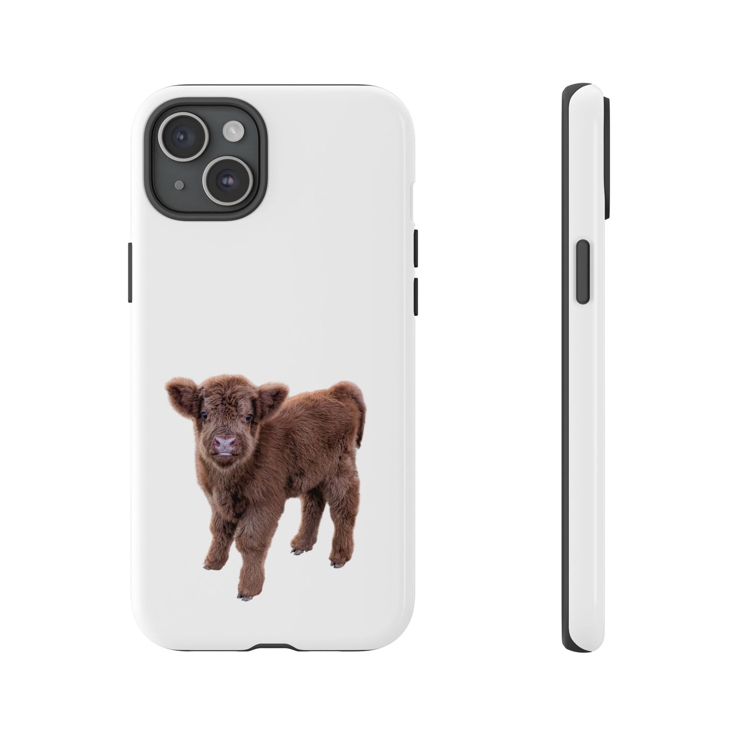 Baby Highland Cow Phone Case iPhone 15 Plus Glossy