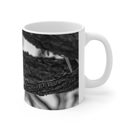 Spotted Bush Snake Mug B&W