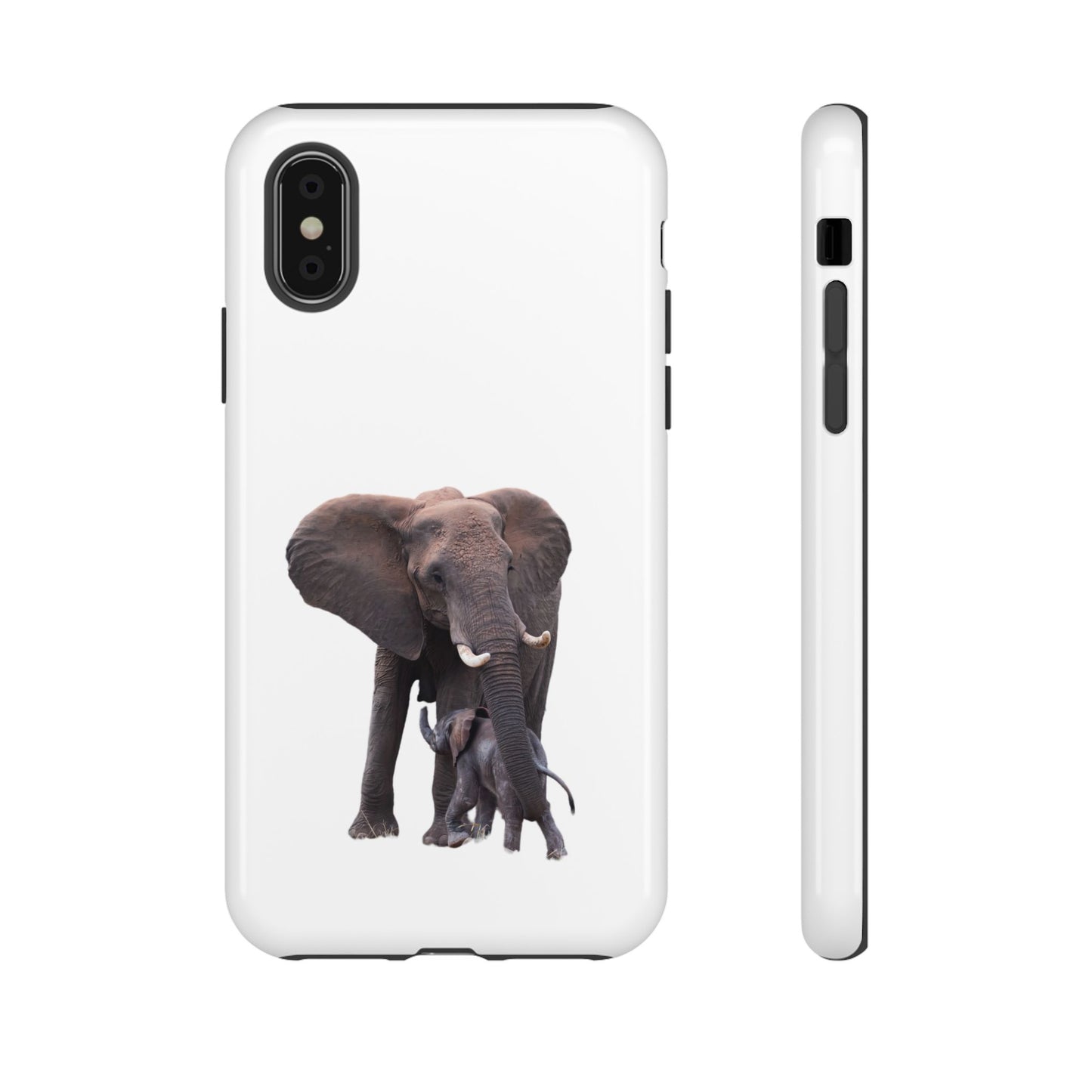 Baby Elephant Tough Case iPhone XS Glossy