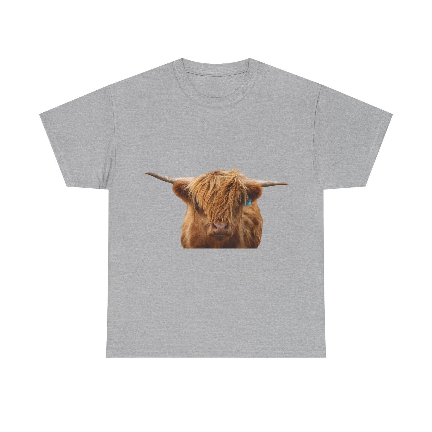 Highland Cow Tee Sport Grey