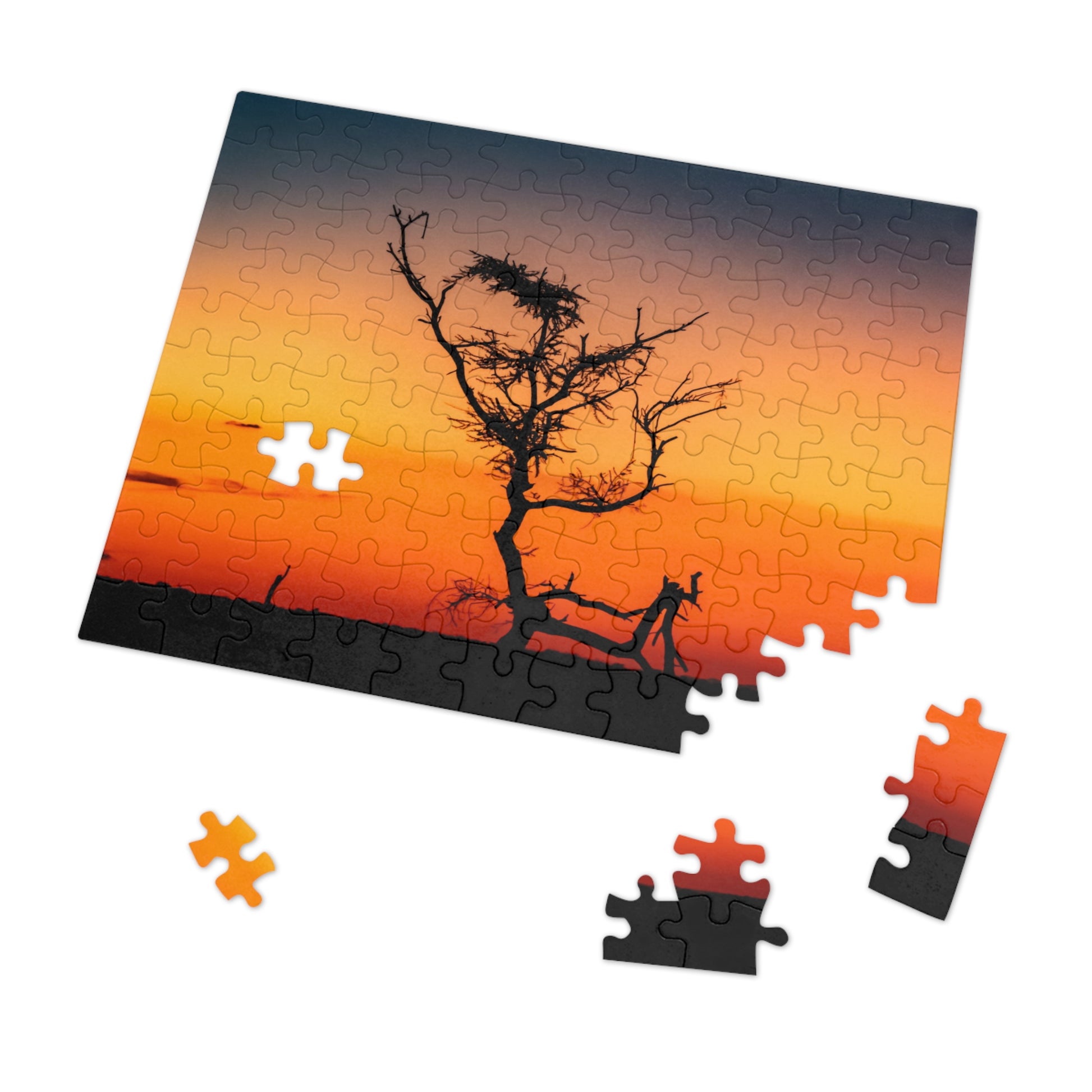 Kalahari Sunset Jigsaw Puzzle with Tin