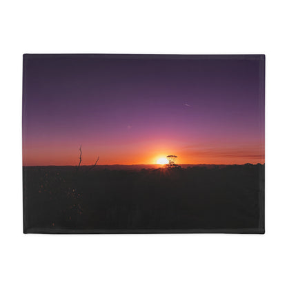 Purple Sunset Fleece Blanket 30" × 40"