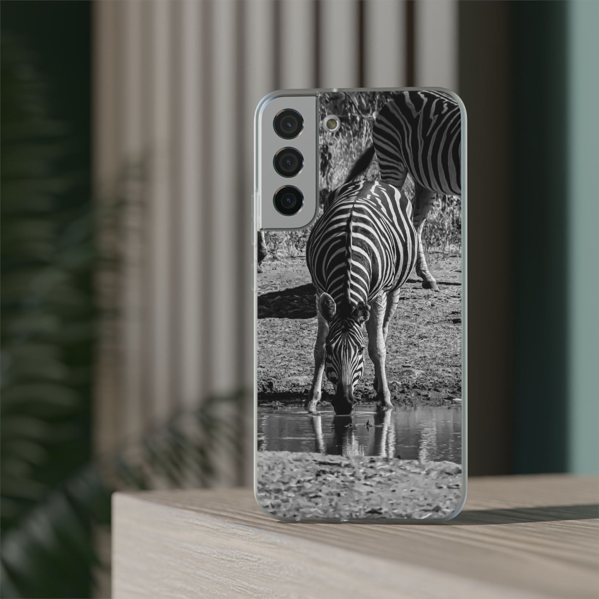 Flexible Zebra Phone Case B&W