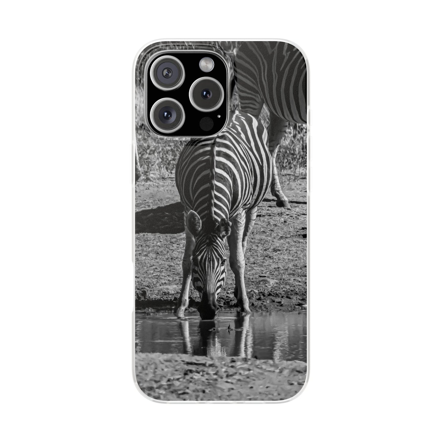 Flexible Zebra Phone Case B&W