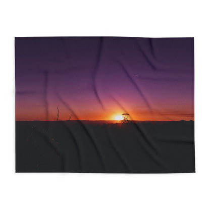 Arctic Fleece Blanket - Purple Sunset