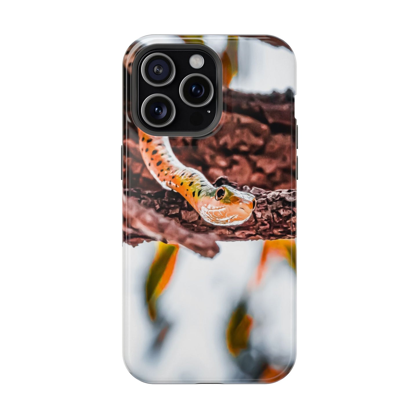 Magsafe® Compatible Tough Cases - Spotted Bush Snake iPhone 15 Pro Max Glossy