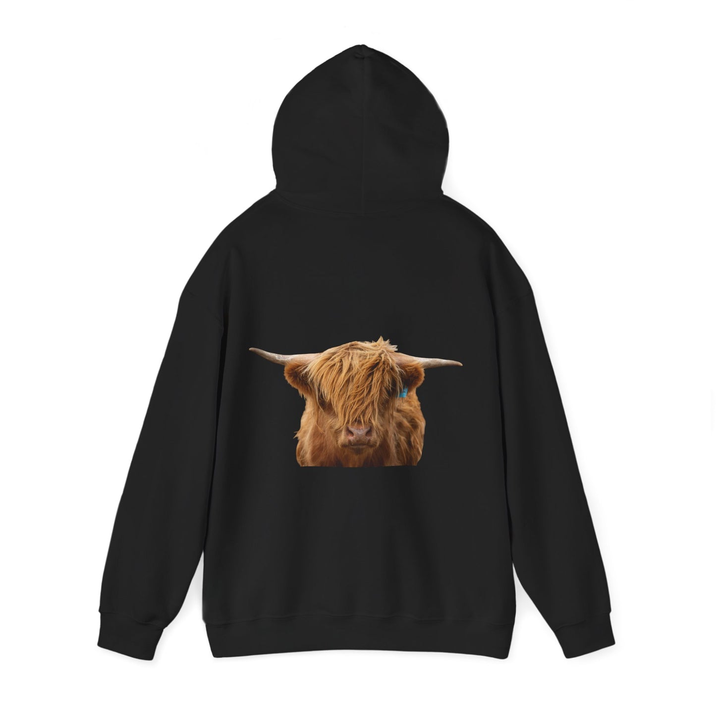Highland Cow Hoodie Black