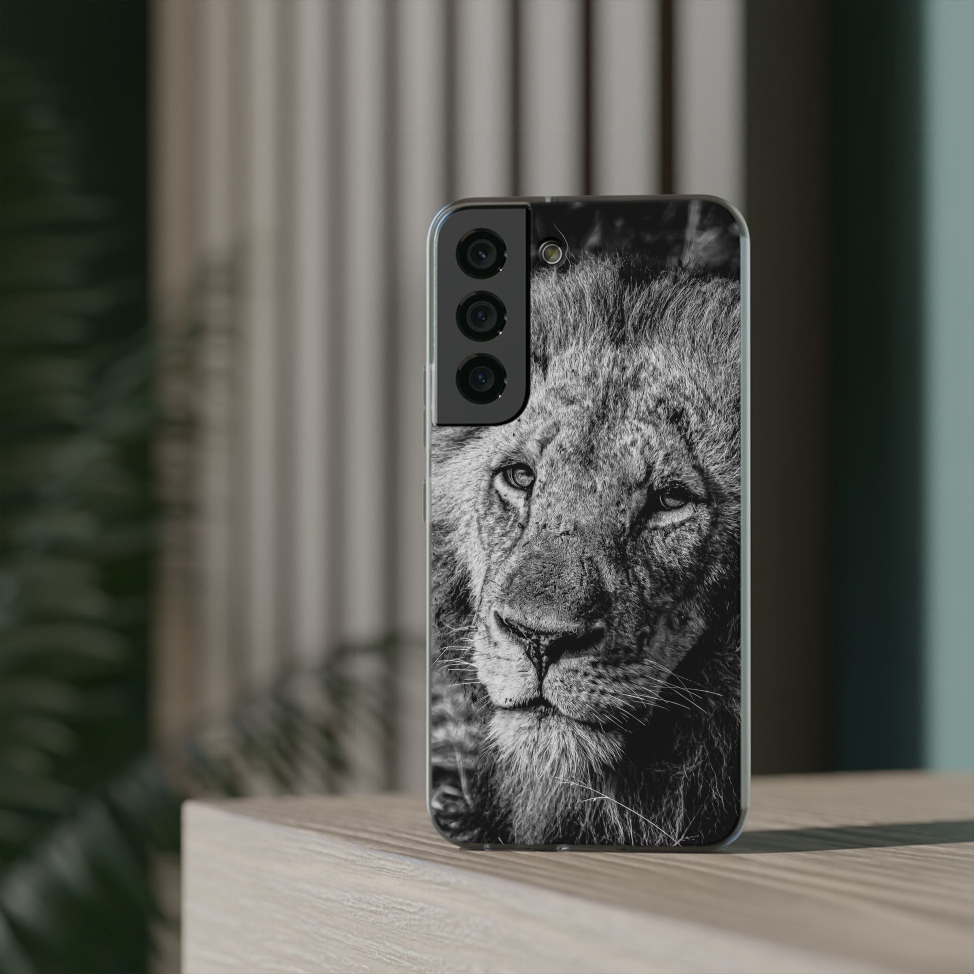 Flexible Lion Phone Cases B&W
