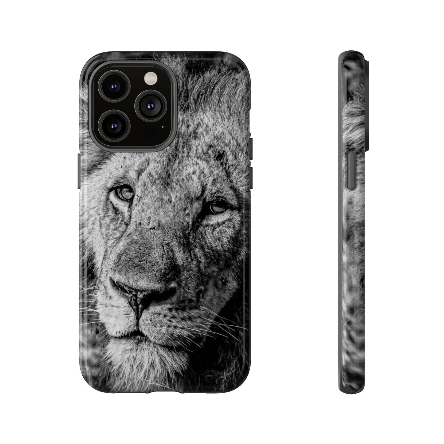 Tough Case - Old Lion B&W iPhone 14 Pro Max Glossy