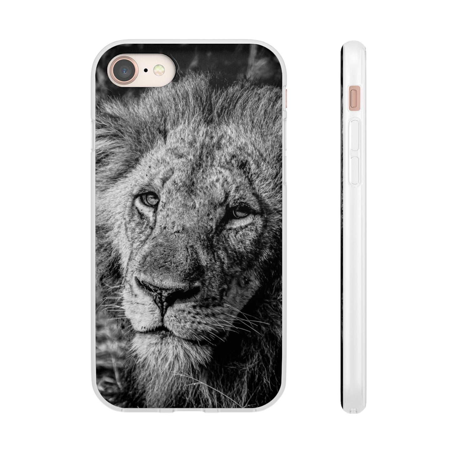 Flexible Lion Phone Cases B&W iPhone 8 with gift packaging
