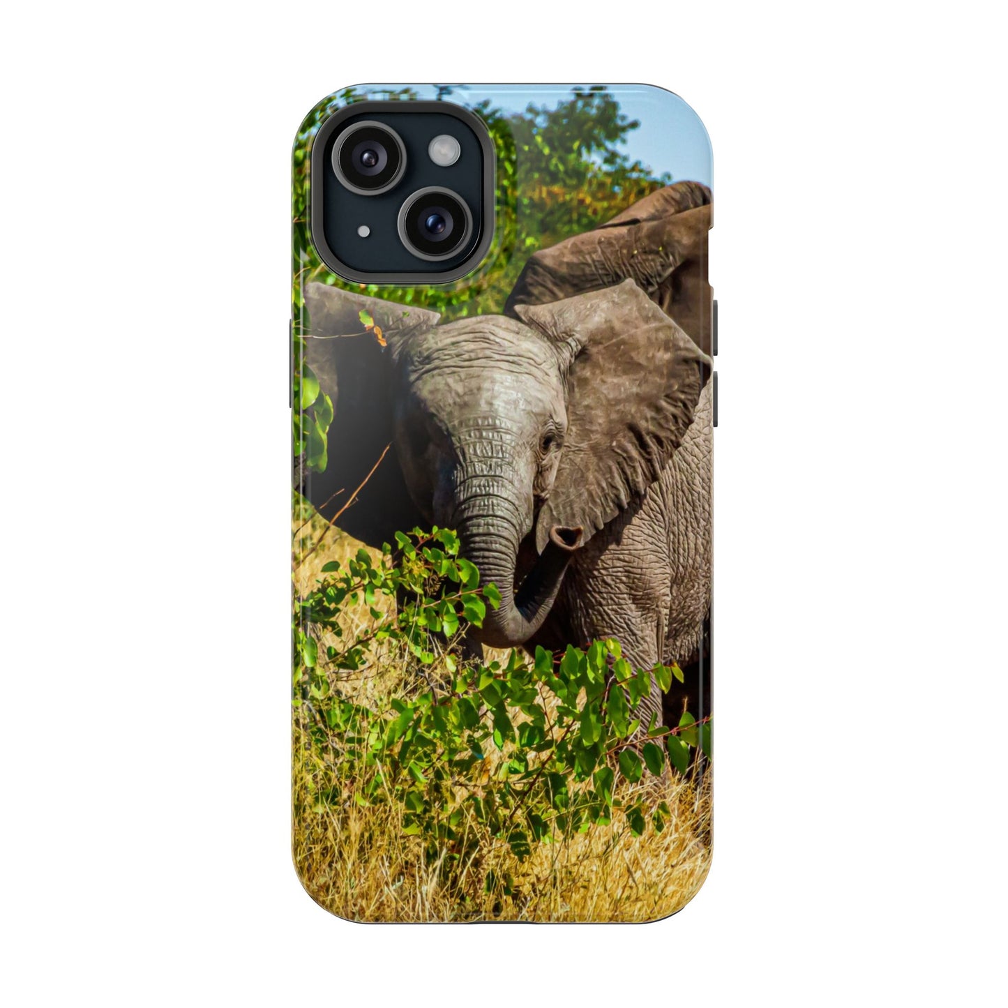 Magsafe® Compatible Tough Cases - Young Elephant iPhone 15 Plus Glossy