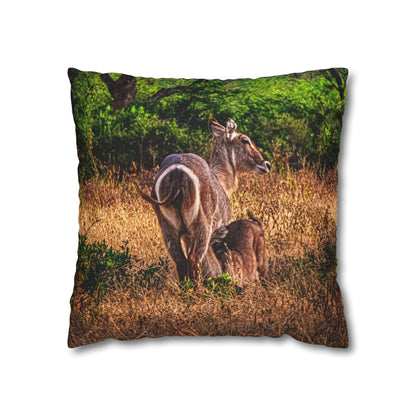 Waterbuck Baby Animal Pillowcase 18" × 18"