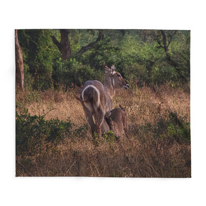 Arctic Fleece Blanket - Waterbuck and Baby