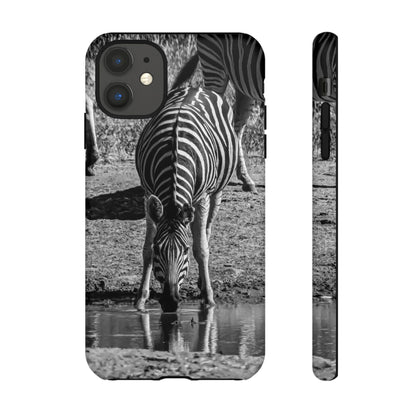 Tough Case - Zebra Drinking B&W iPhone 11 Matte