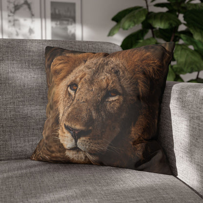 Poly Canvas Pillowcase - Old Lion