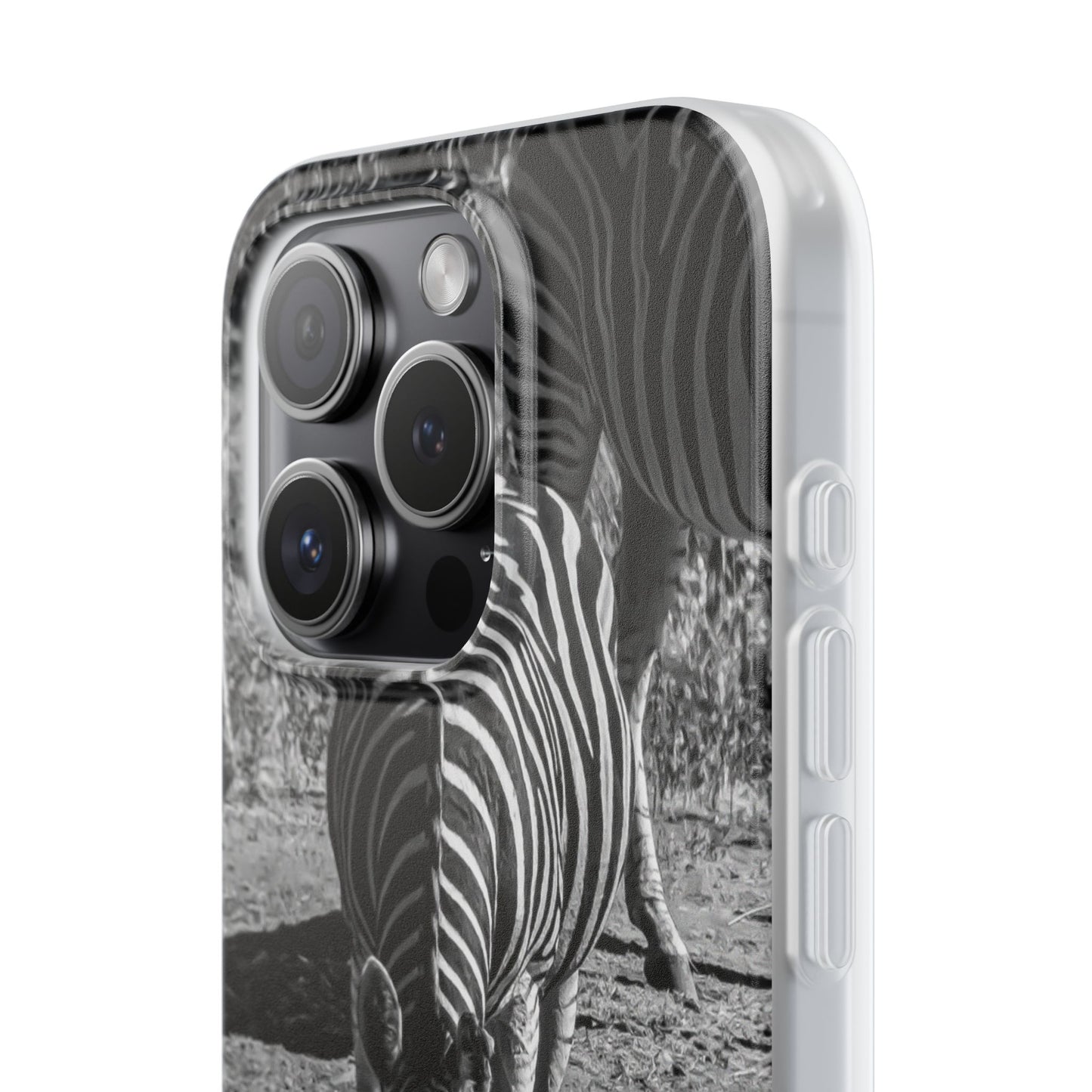 Flexible Zebra Phone Case B&W